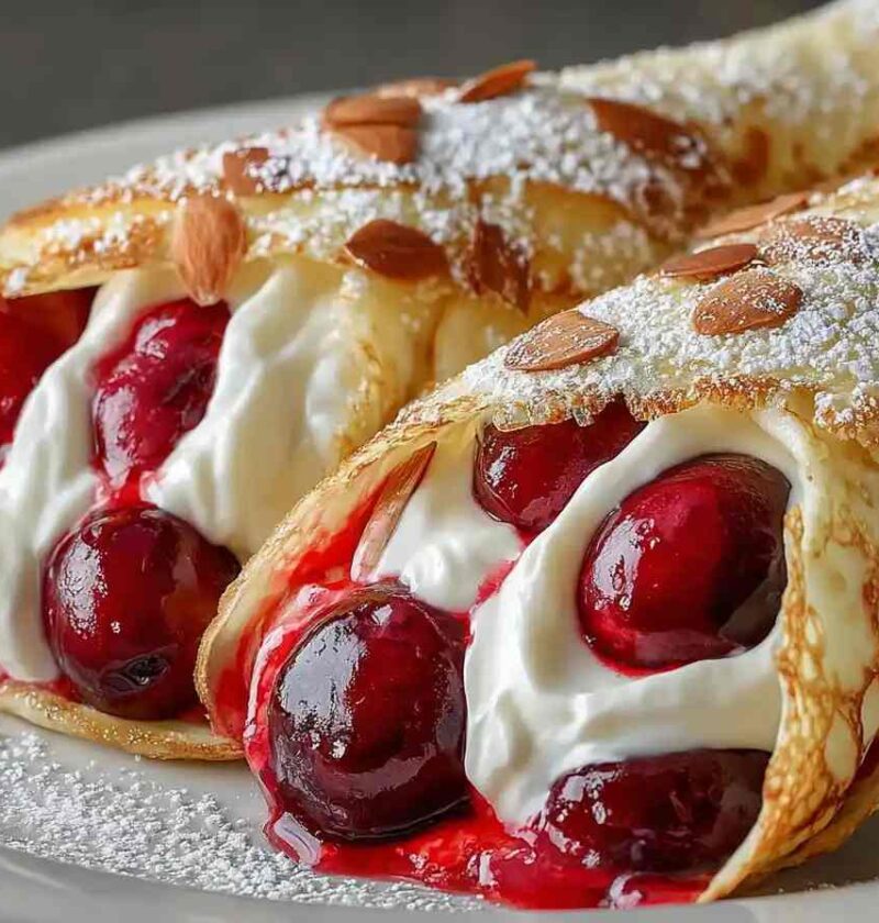 Cherry Pie Filling Breakfast Wrap Recipe Easy Cherry Pie Filling Wrap Breakfast Homemade Cherry Pie Filling Breakfast Wrap...