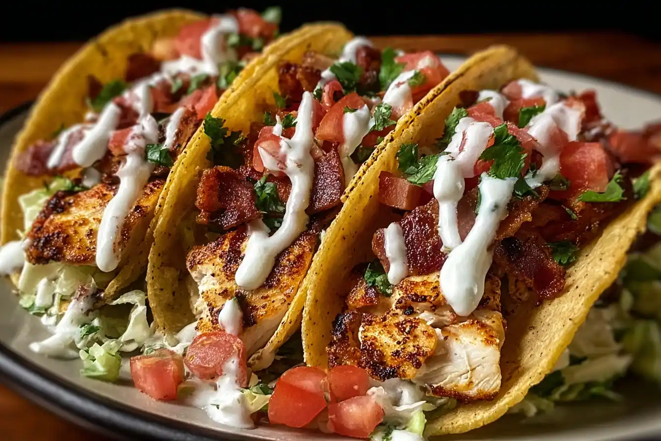 Chicken Bacon Ranch Tacos