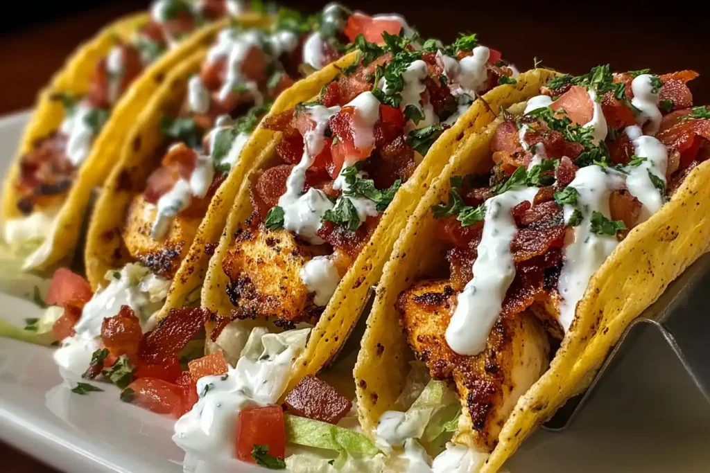 Best Chicken Bacon Ranch Taco Recipe Easy Chicken Bacon Ranch Tacos Homemade Chicken Bacon Ranch Tacos Chicken Bacon Ranch...