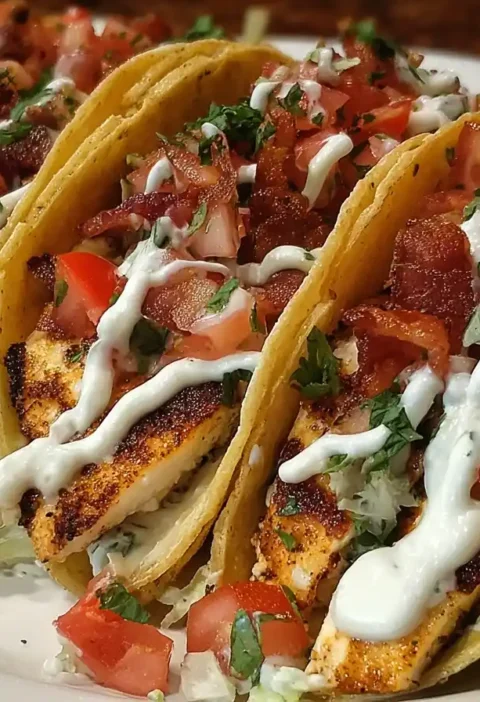 Best Chicken Bacon Ranch Taco Recipe Easy Chicken Bacon Ranch Tacos Homemade Chicken Bacon Ranch Tacos Chicken Bacon Ranch...