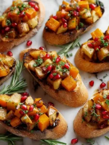 Delicious Fall Bruschetta with Butternut Squash and Apples