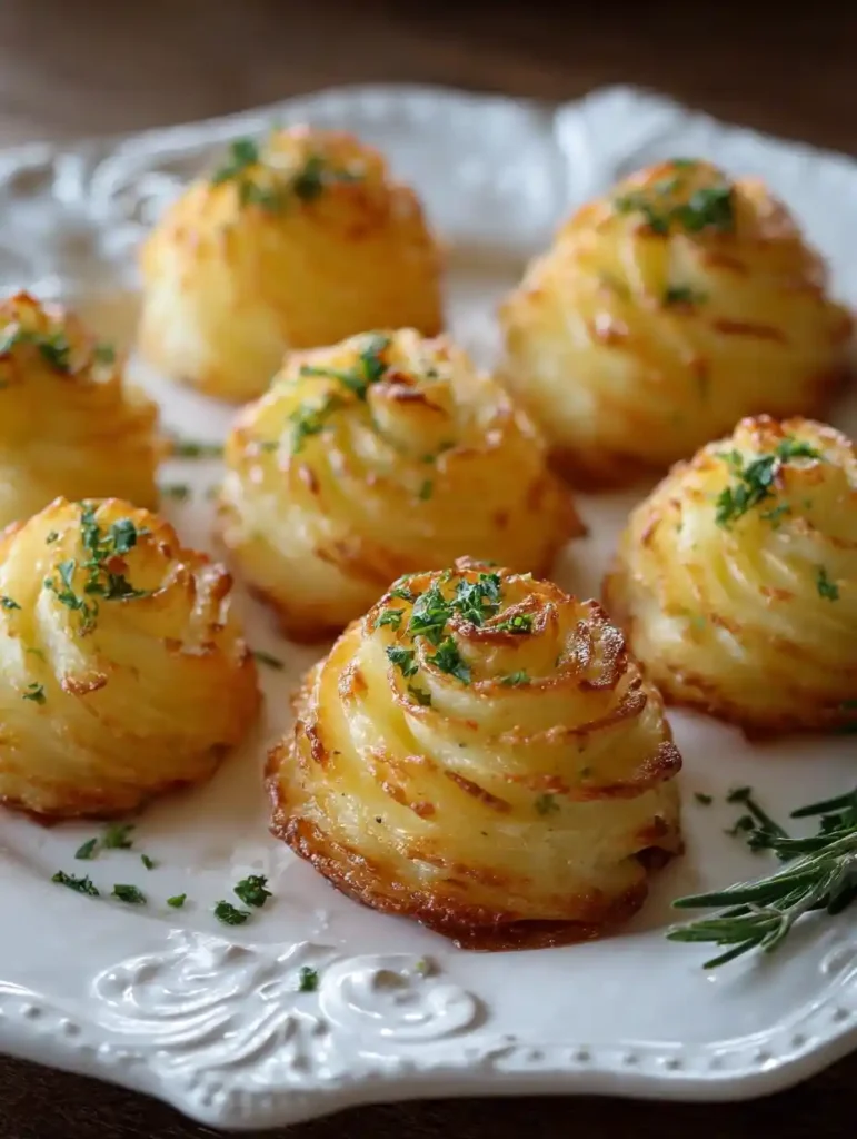 Garlic Parmesan Duchess Potatoes Recipe Creamy Garlic Parmesan Potatoes Elegant Duchess Potatoes Tutorial How To Make Garl...