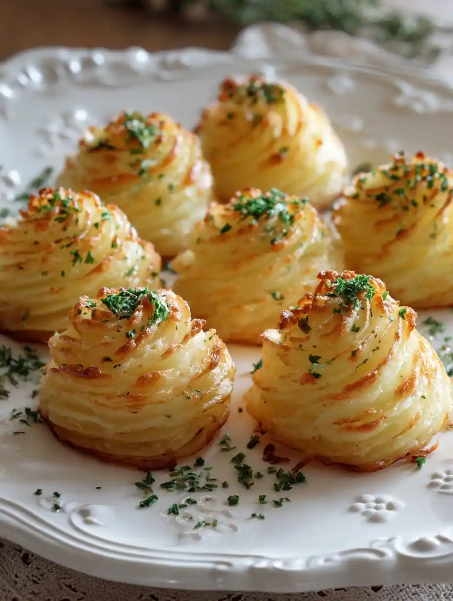 Garlic Parmesan Duchess Potatoes