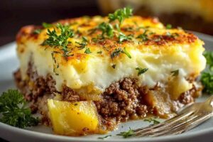 Ground Beef And Potatoes Casserole