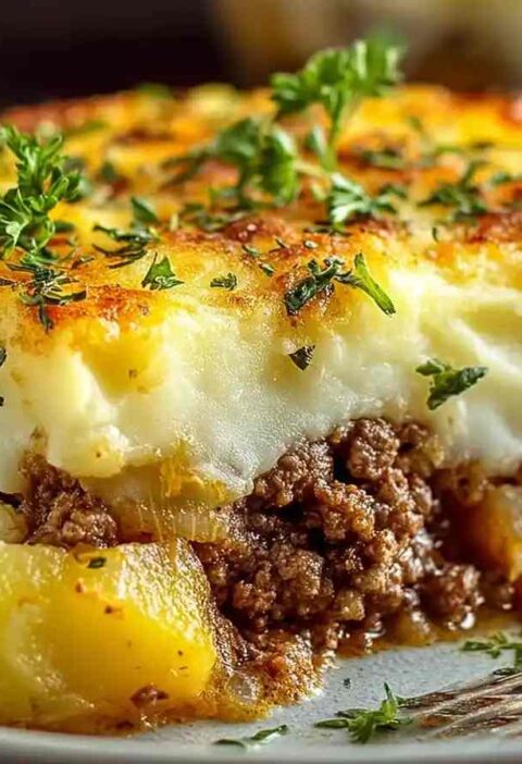 Easy Ground Beef Potato Casserole Recipe Ground Beef And Mashed Potatoes Casserole Cheesy Beef And Potato Bake Quick Groun...