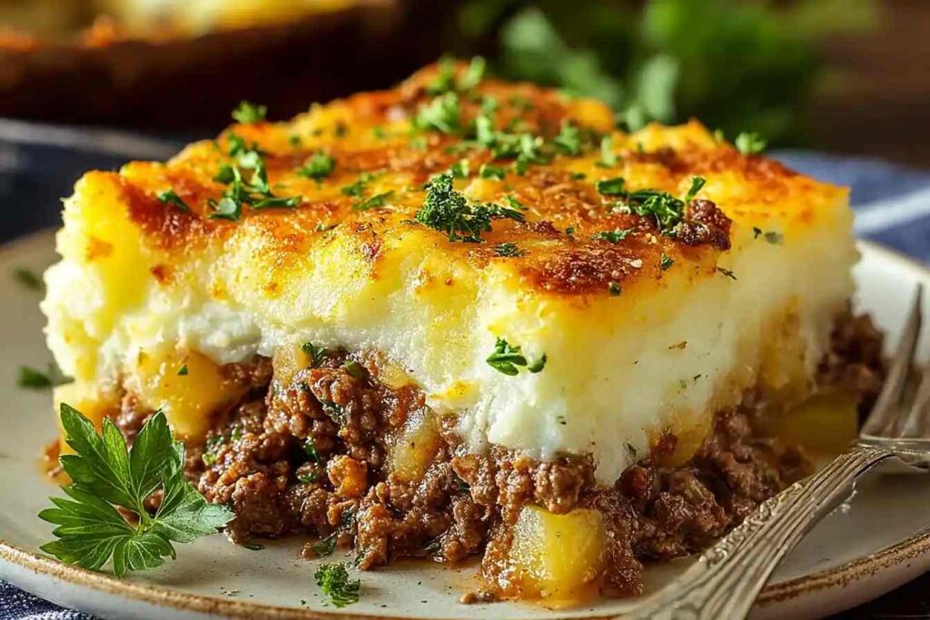 Easy Ground Beef Potato Casserole Recipe Ground Beef And Mashed Potatoes Casserole Cheesy Beef And Potato Bake Quick Groun...