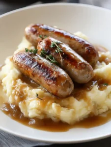 Homemade Chicken Bangers And Mash