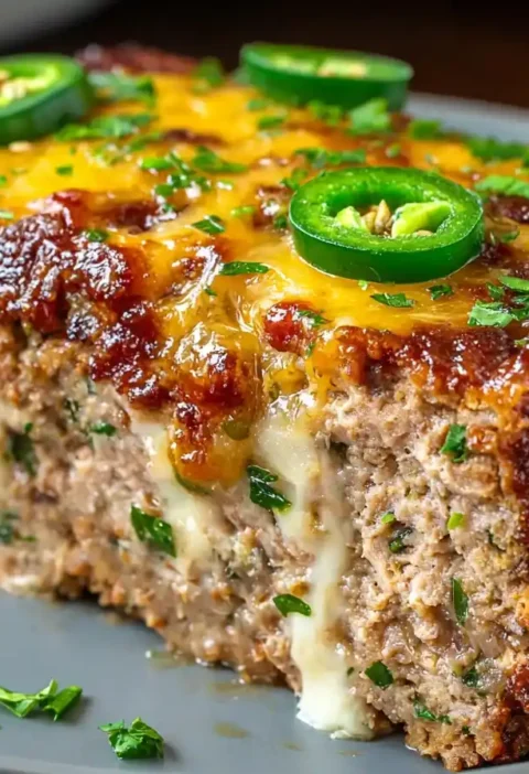 Jalapeño Popper Meatloaf Recipe Spicy Jalapeño Meatloaf Best Cheese For Jalapeño Meatloaf Low Carb Jalapeño Popper Mea...