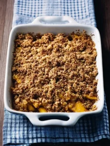 Mango – pear And ginger crumble