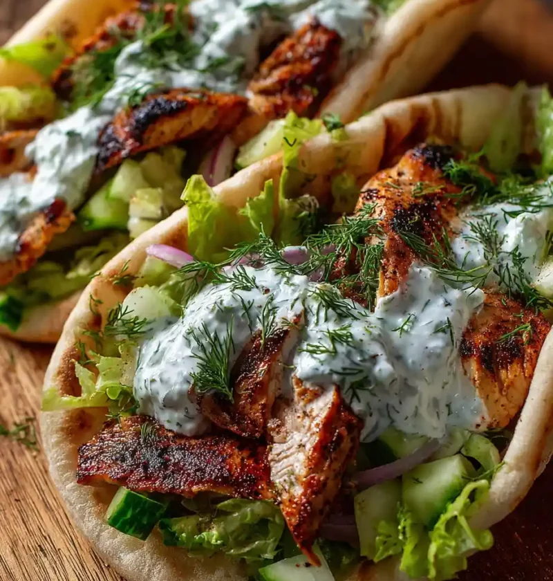 Mediterranean Chicken Gyros Recipe Homemade Easy Fresh Chicken Gyros Best Spices For Mediterranean Gyros Homemade Tzatziki...