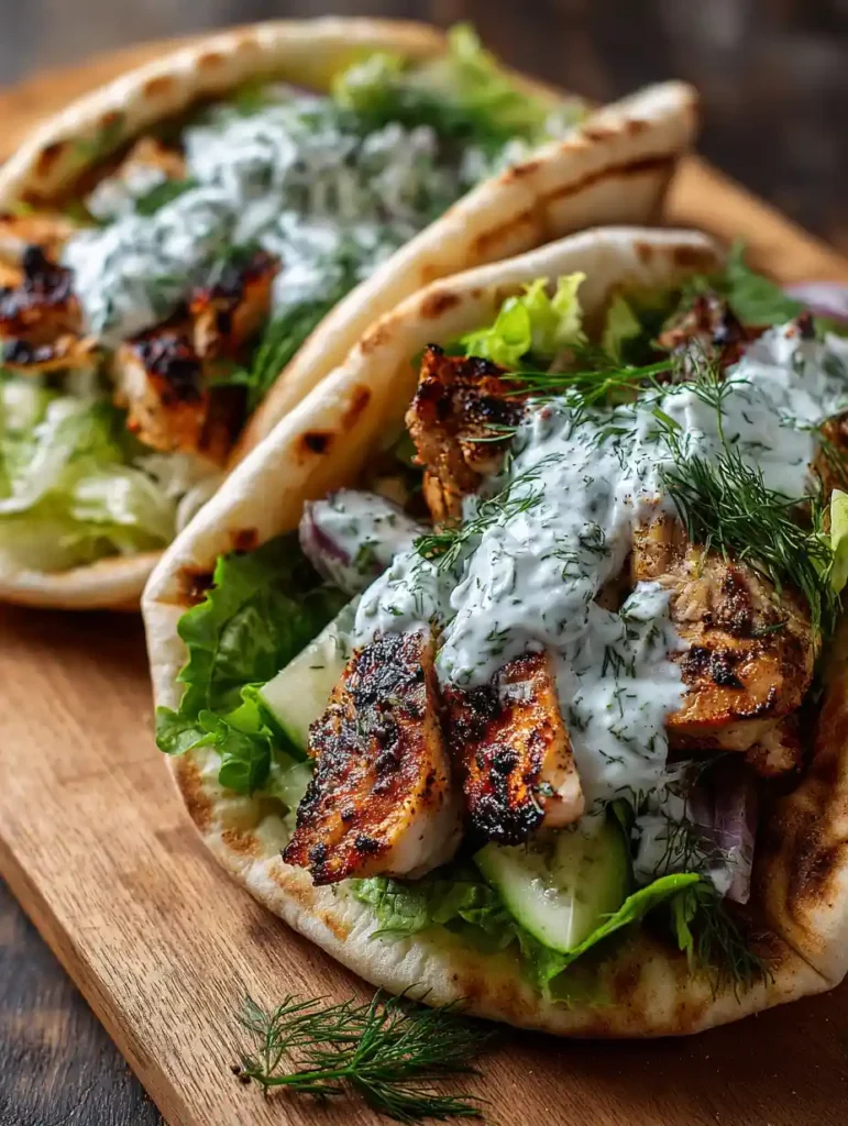 Mediterranean Chicken Gyros Recipe Homemade Easy Fresh Chicken Gyros Best Spices For Mediterranean Gyros Homemade Tzatziki...
