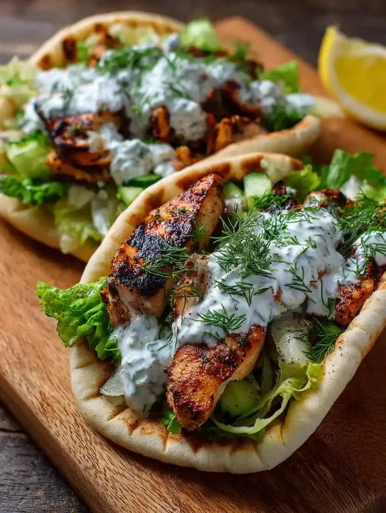 Mediterranean Chicken Gyros Recipe Homemade Easy Fresh Chicken Gyros Best Spices For Mediterranean Gyros Homemade Tzatziki...