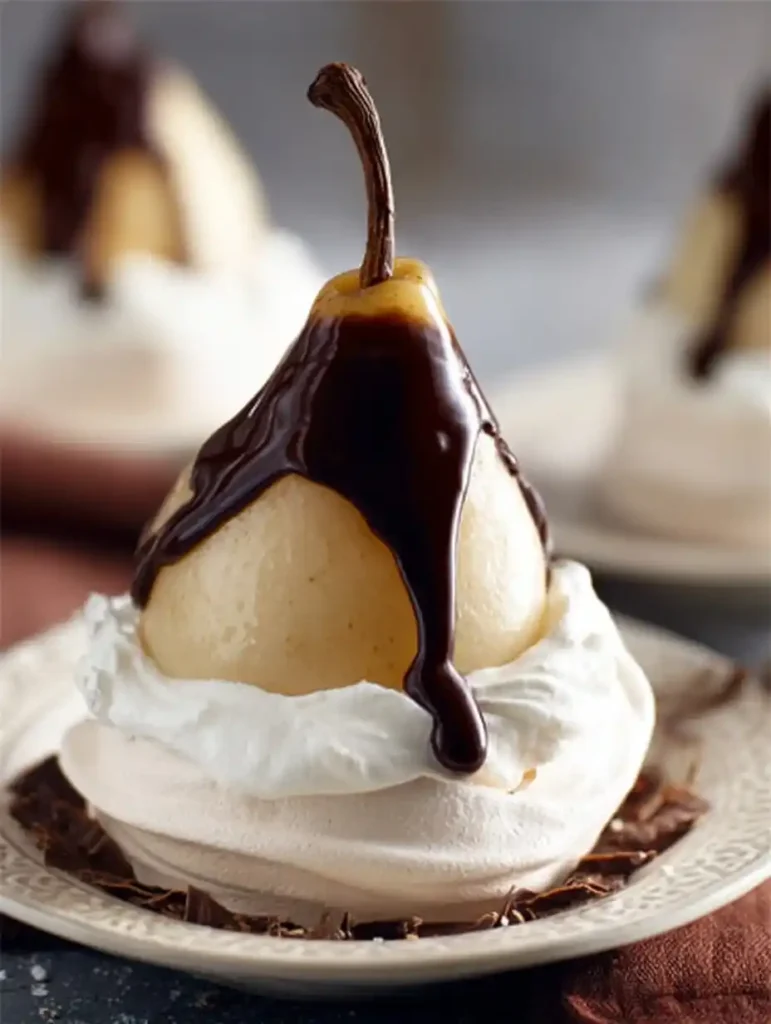 Pavlovas Pear Chocolate Dinky Prepare Ahead Dessert Mini Pavlovas