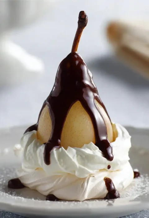 Pavlovas Pear Chocolate Dinky Prepare Ahead Dessert Mini Pavlovas