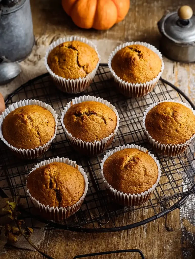Pumpkin Muffins Cinnamon Spiced Easy-to-bake Halloween Bonfire Night Pumpkin Muffins