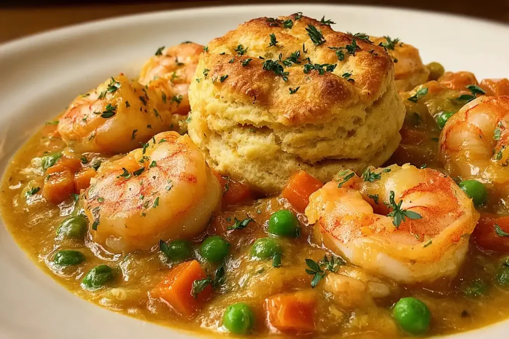 Shrimp Lobster Cheddar Bay Biscuit Pot Pie Recipe Easy Shrimp Lobster Cheddar Bay Biscuit Pot Pie Homemade Shrimp And Lobs...