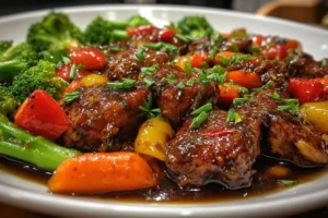 Slow Cooker Honey Garlic Chicken and Veggies