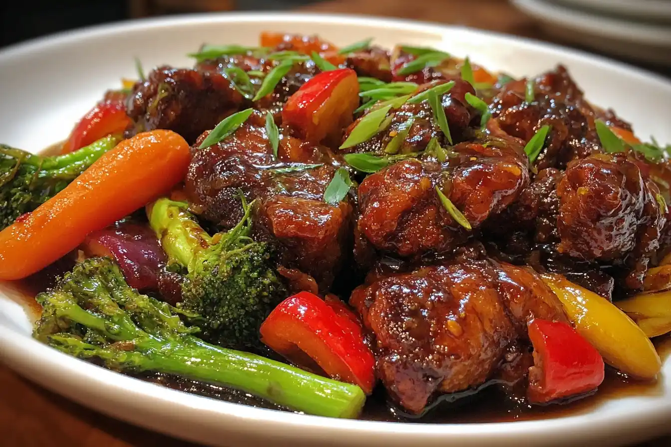 Slow Cooker Honey Garlic Chicken and Veggies