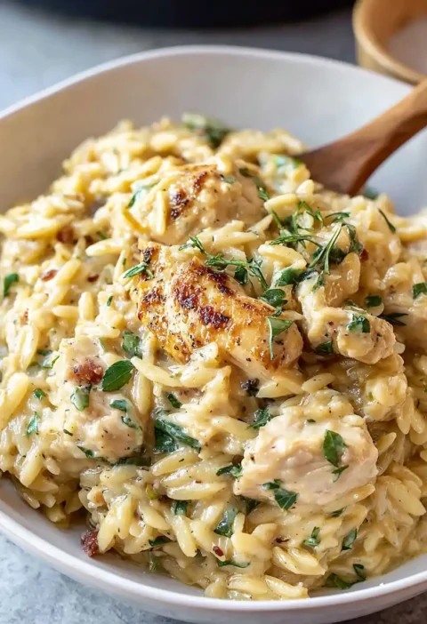 Slow Cooker Parmesan Herb Chicken Recipe Easy Parmesan Herb Chicken Orzo Slow Cooker Best Slow Cooker Chicken Recipes With...