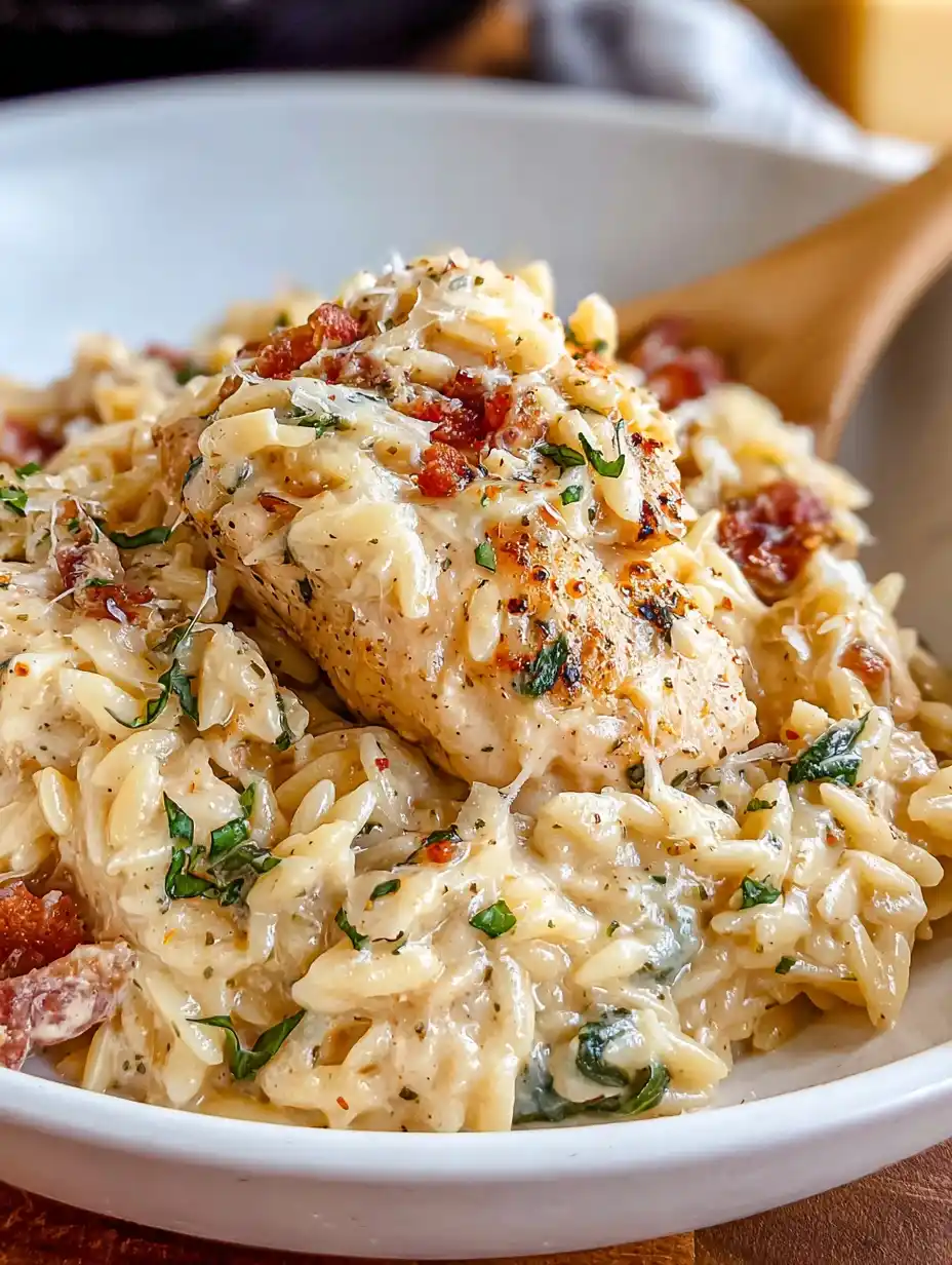 Slow Cooker Parmesan Herb Chicken And Orzo