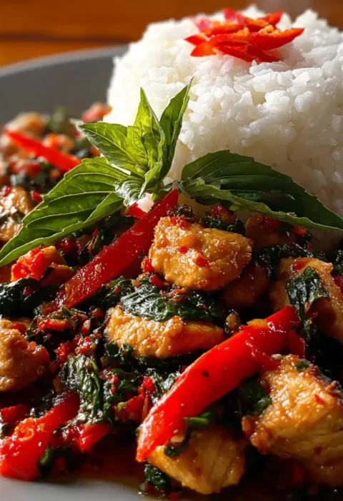 Thai Basil Chicken Jasmine Rice Recipe Easy Thai Basil Chicken With Rice Best Jasmine Rice For Thai Basil Chicken Quick Th...