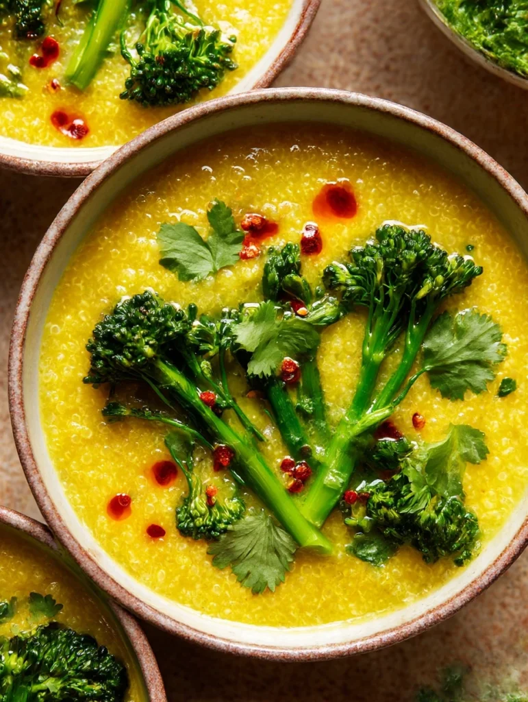 Broccoli-Quinoa Soup With Turmeric and Ginger