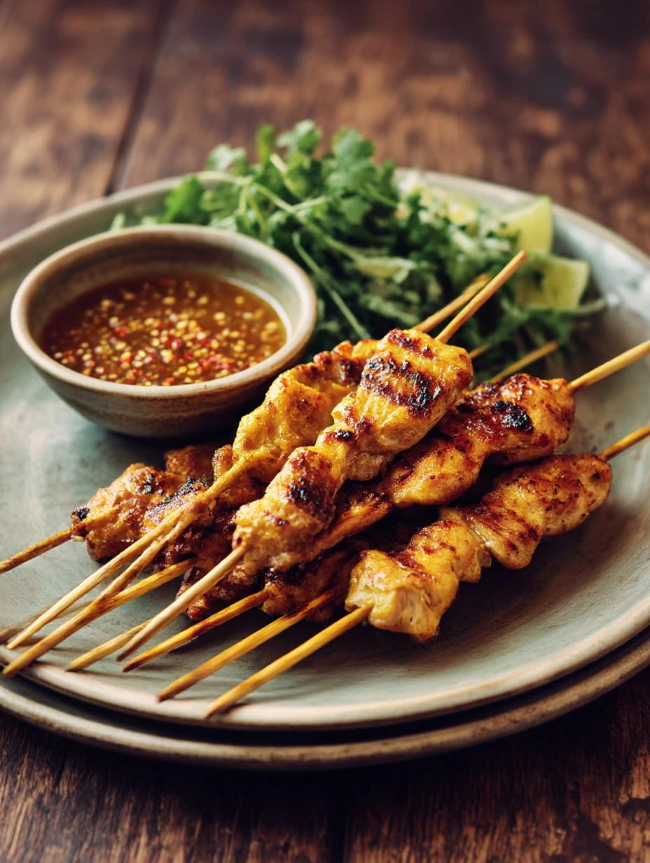 Easy Chicken Satay Recipe Best Chicken Satay Marinade Homemade Chicken Satay Sauce How To Make Chicken Satay Skewers Glute...