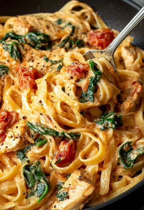 Easy Creamy Tuscan Chicken Pasta Recipe How To Make Creamy Tuscan Chicken Pasta Best Tuscan Chicken Pasta Creamy Sauce Tus...