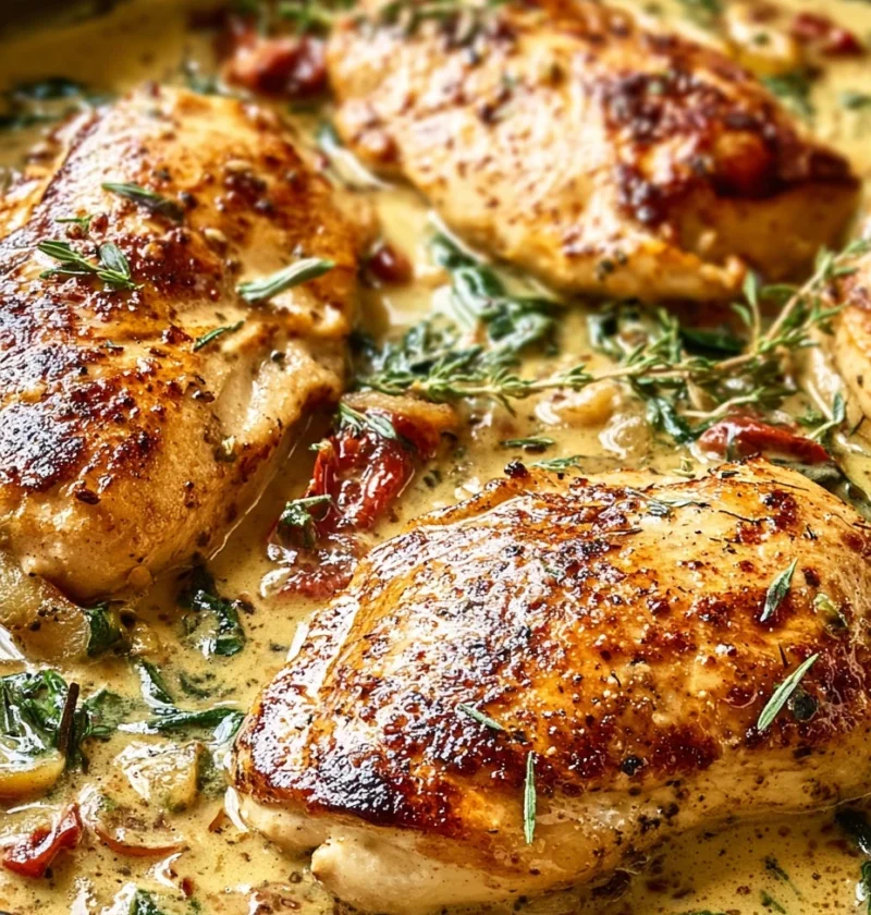 Easy One-pan Tuscan Chicken Recipe 30 Minute Tuscan Chicken Skillet Quick Tuscan Garlic Chicken Recipe Healthy Tuscan Chic...