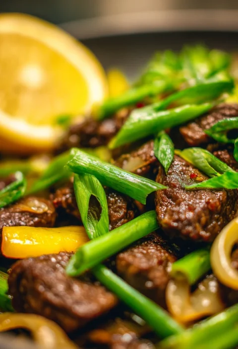 Pepper Steak Celery Stir Fry Recipe Lemon Pepper Steak And Celery Easy Pepper Steak With Lemon Sauce Low Carb Pepper Steak...