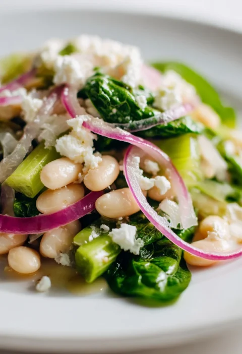 White Bean Feta Salad Recipe Quick Pickled Celery And Bean Salad Healthy White Bean Feta Salad Ideas How To Make Pickled C...