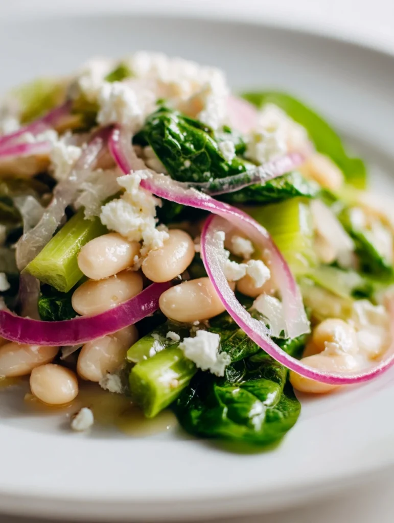 White Bean, Feta and Quick-Pickled Celery Salad