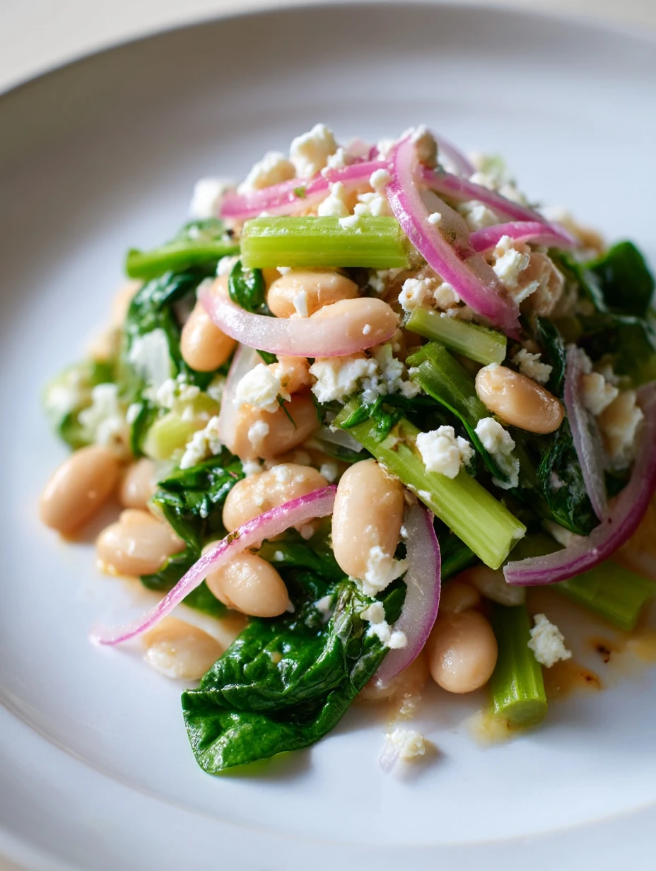 White Bean Feta Salad Recipe Quick Pickled Celery And Bean Salad Healthy White Bean Feta Salad Ideas How To Make Pickled C...