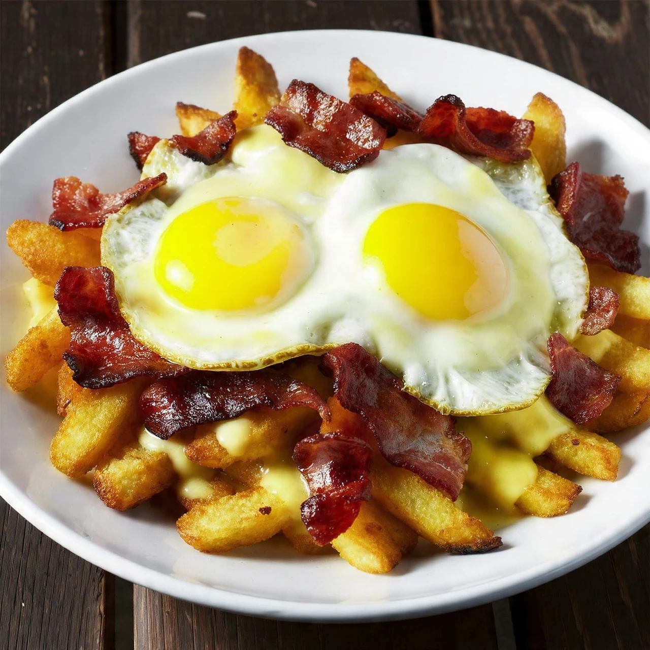 Breakfast Poutine with Hollandaise Sauce