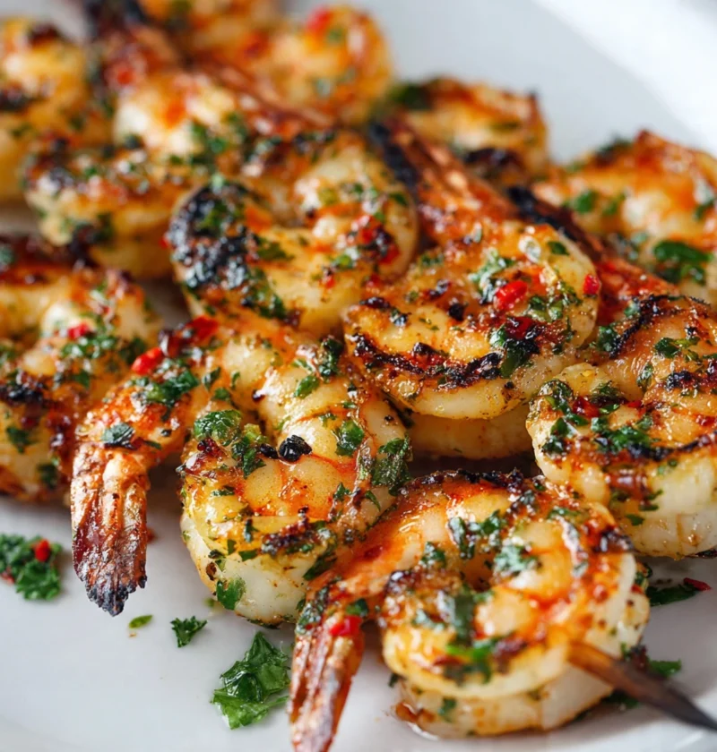 Best Grilled Garlic Shrimp Skewers Recipe Easy Garlic Shrimp Skewers Grill Healthy Garlic Shrimp Skewers BBQ Spicy Grilled...
