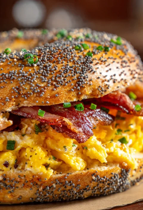 Breakfast Bagel Sandwich Delicious Morning Treat