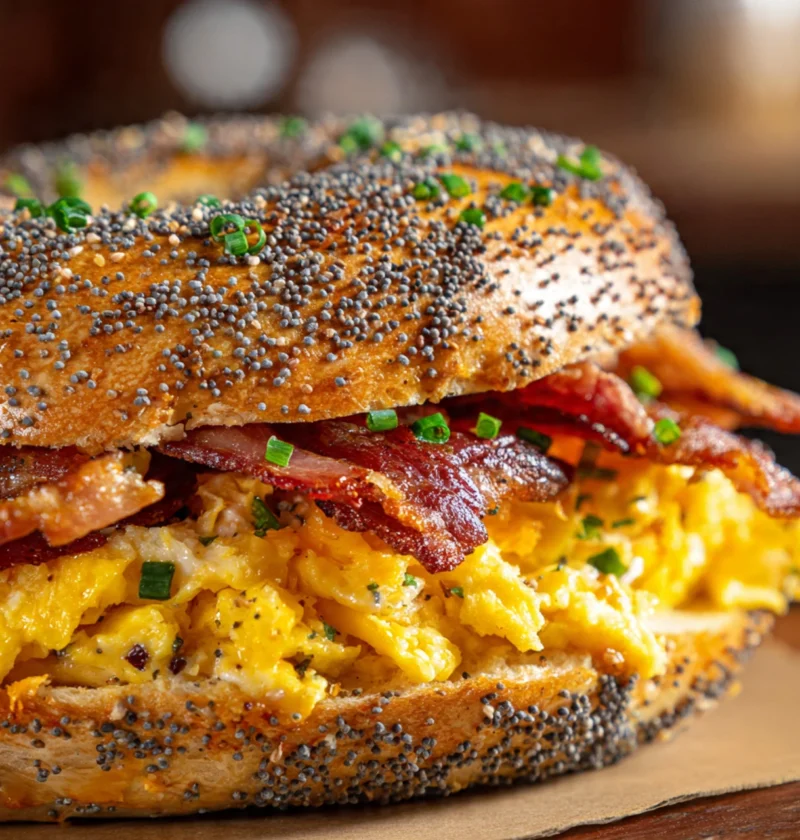 Breakfast Bagel Sandwich Delicious Morning Treat
