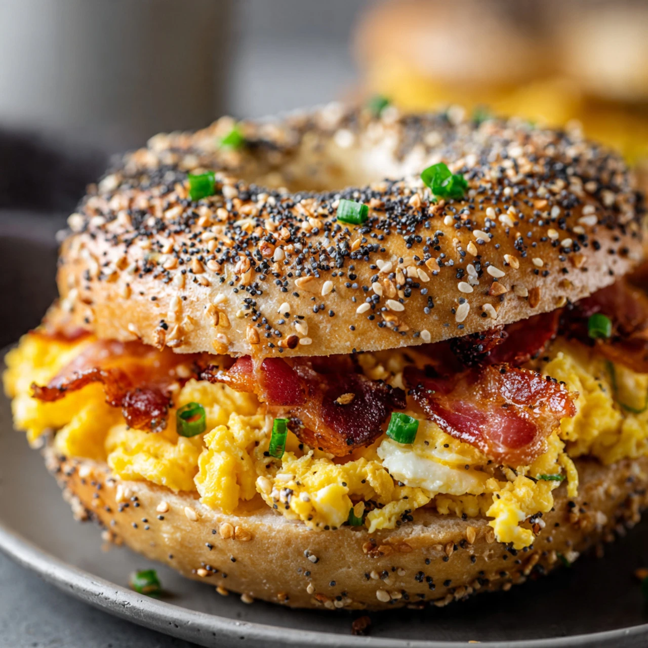 Breakfast Bagel Sandwich Delicious Morning Treat