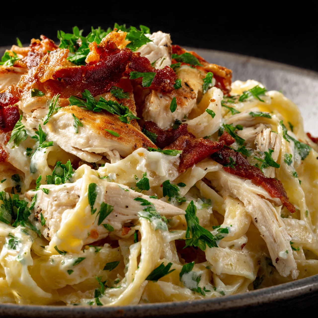 Cheddar Bacon Chicken Alfredo