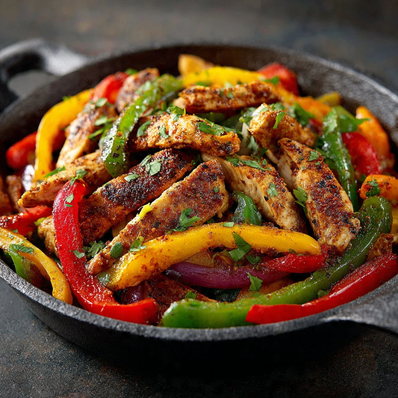 Chicken Steak Fajita Skillet Onepan Texmex Dinner
