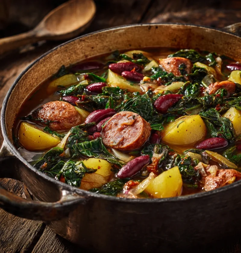 Christmas Sausage Kale Soup Recipe Holiday Kale And Sausage Soup Warm Christmas Soup Ideas Traditional Christmas Sausage S...