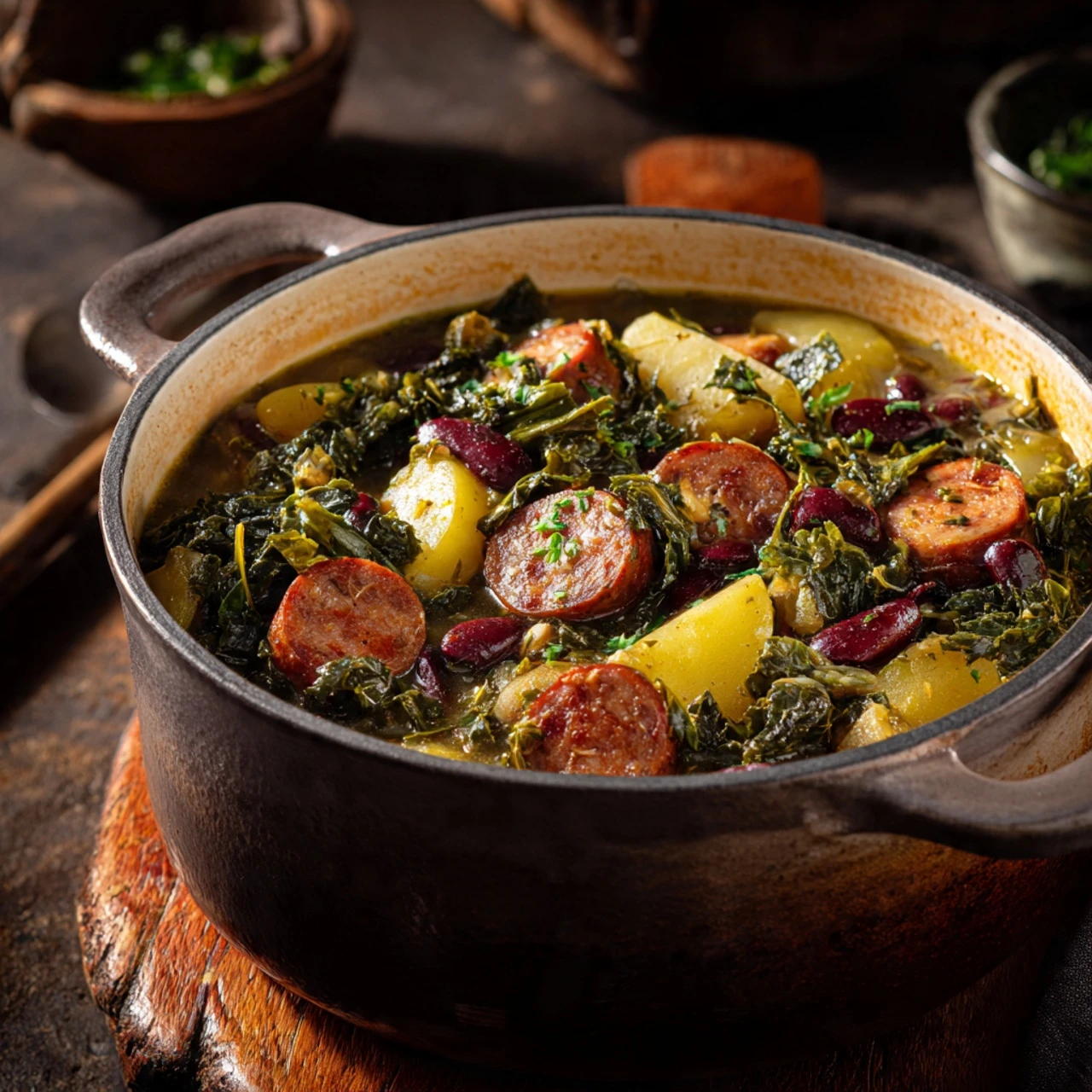 Christmas Sausage Kale Soup Recipe Holiday Kale And Sausage Soup Warm Christmas Soup Ideas Traditional Christmas Sausage S...
