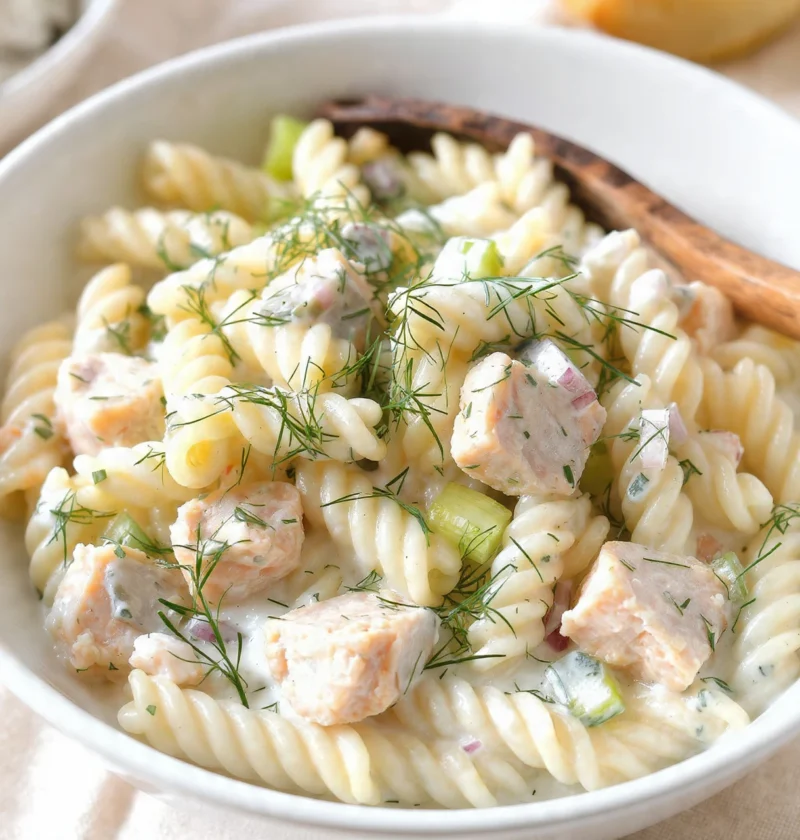 Delicious Canned Salmon Pasta Salad Recipe