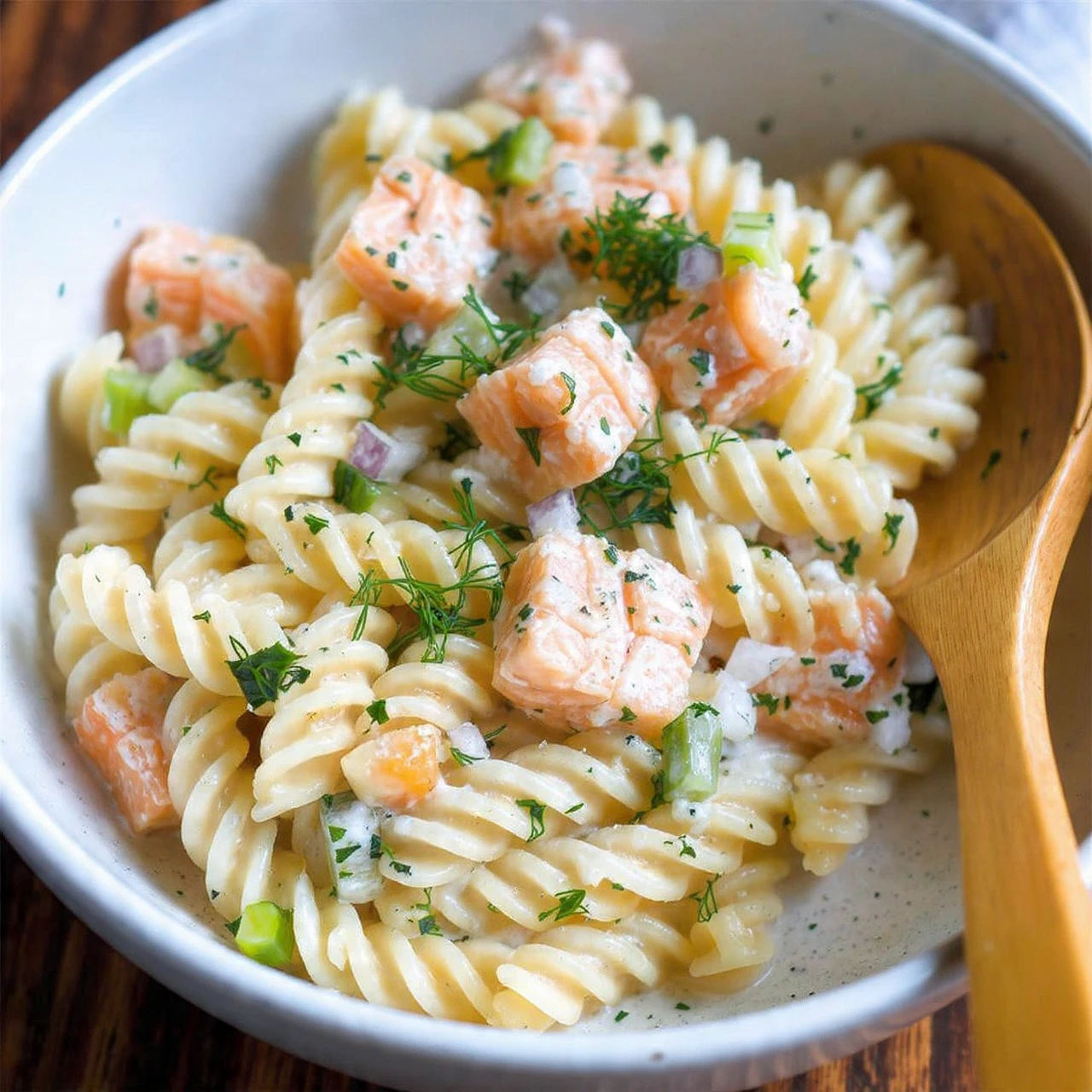 Delicious Canned Salmon Pasta Salad Recipe