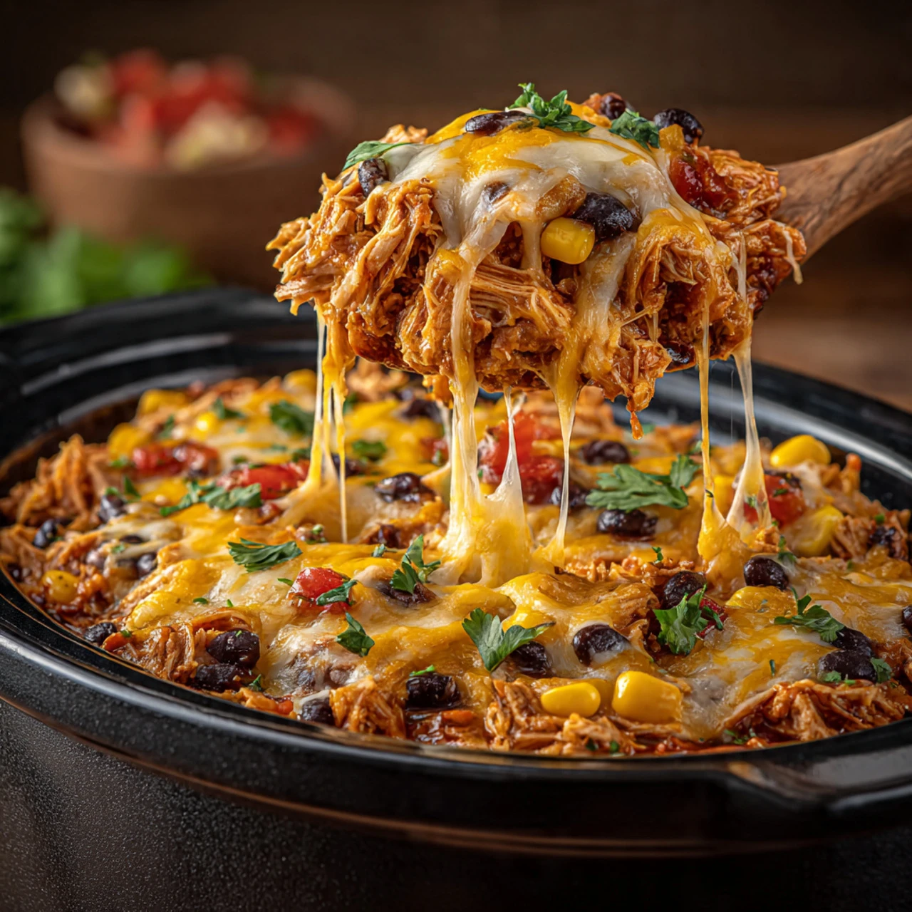 Delicious Crockpot Chicken Enchilada Casserole Recipe Easy!