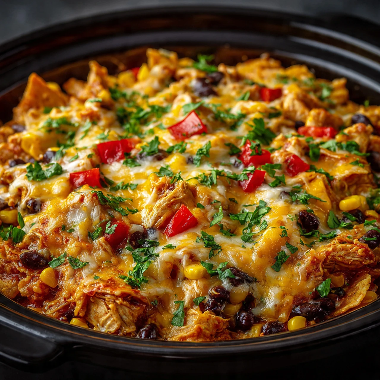 Delicious Crockpot Chicken Enchilada Casserole Recipe