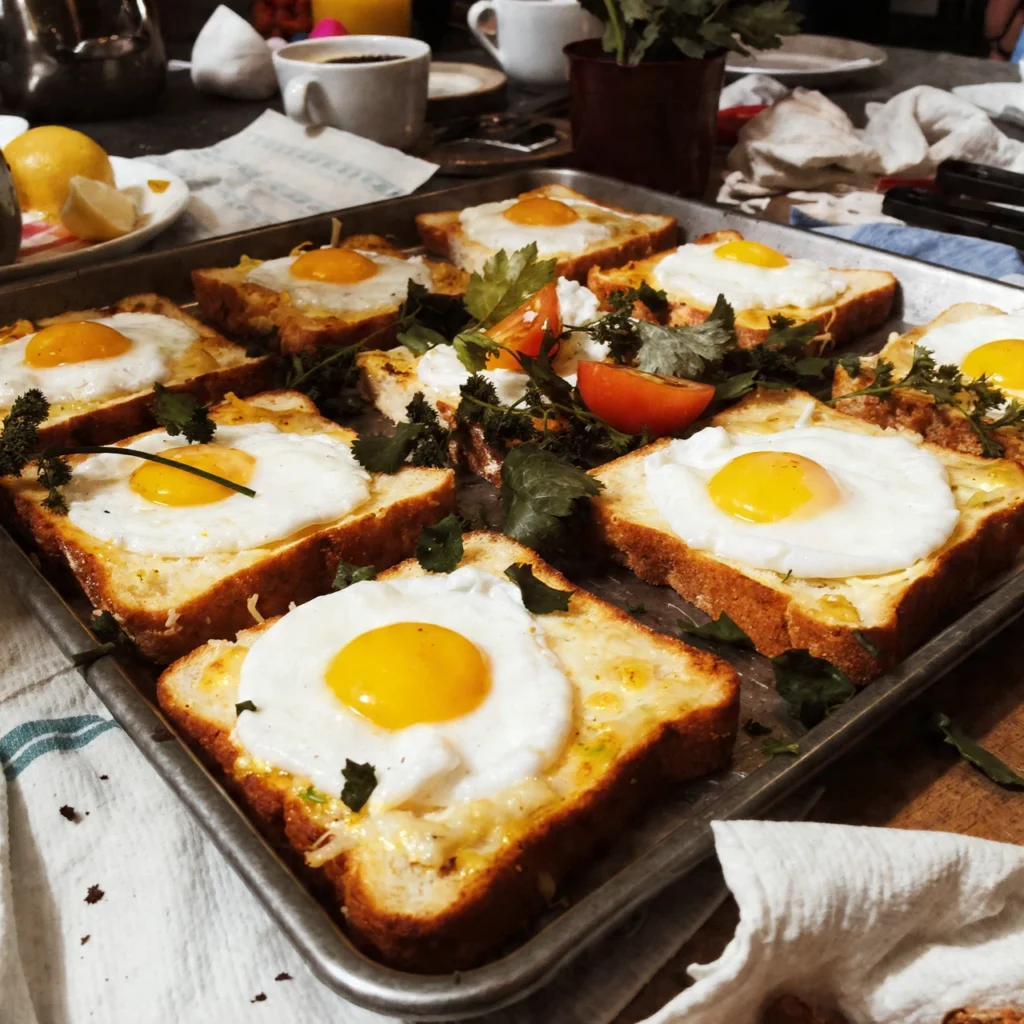 Delicious Sheet Pan Eggs for Breakfast Sandwiches