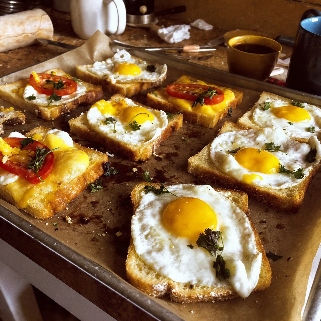 Delicious Sheet Pan Eggs Breakfast Sandwiches