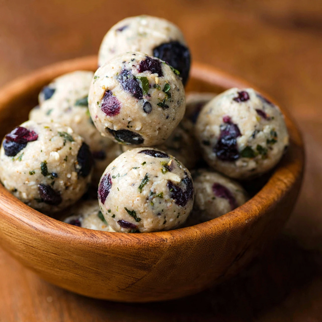 Easy Blueberry Cheesecake Protein Bites Recipe Homemade Blueberry Cheesecake Protein Snacks Low Carb Blueberry Cheesecake ...