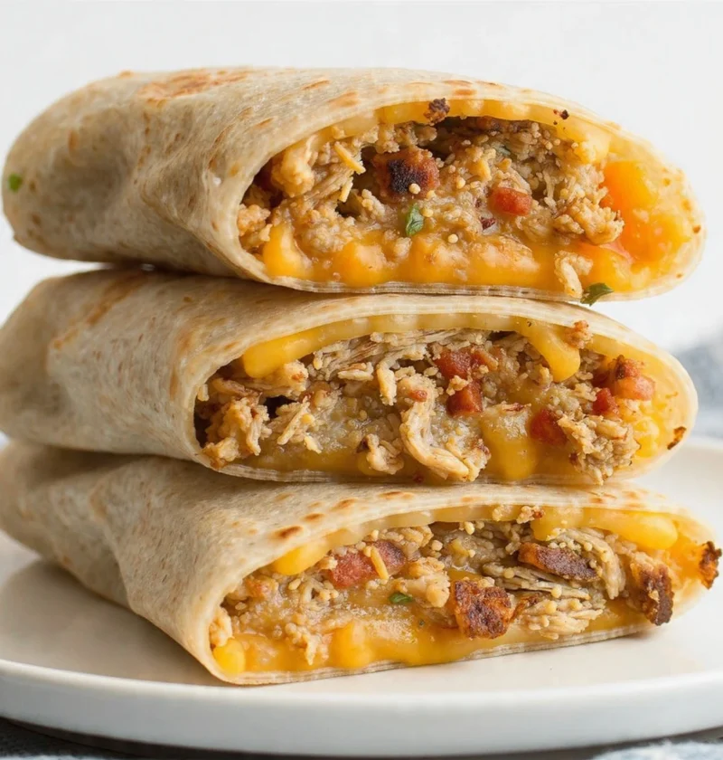 Easy Cheesy Garlic Chicken Wraps Recipe How To Make Ooey-gooey Chicken Wraps Best Garlic Cheese Chicken Wrap Dinner Cheesy...